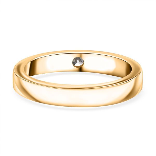 LUXURIANT VS-EF Labor Diamant Ring, 925 Silber Gelbgold Vermeil - 0,15 ct. image number 4