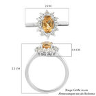 Citrin und Zirkon Ring 925 Silber platiniert  ca. 1,36 ct image number 6