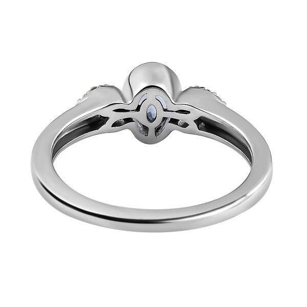 Tansanit und weißer Zirkon-Ring - 0,52 ct. image number 6
