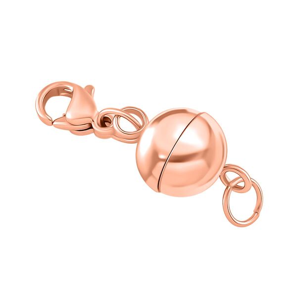 9 teiliges 316L Edelstahl Schmuckset, 1 Bolo Schieber, 2 Magnetverschluss Kugeln, 6 Ohrstopper, Ros&eacute;farben image number 1