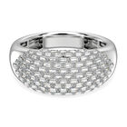 Weißer Diamant P3 Ringe 925 Silber platiniert (Größe 19.00) ca. 1.00 ct