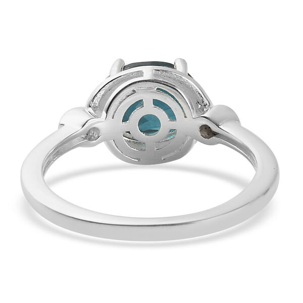 Indicolit Triplett Quarz und Zirkon-Ring, 925 Silber  ca. 1,42 ct image number 5