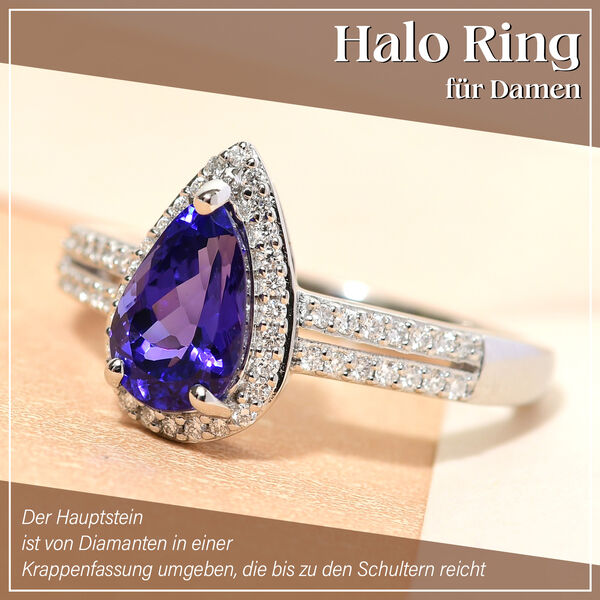RHAPSODY AAAA Tansanit und VS EF Diamant Ring in 950 Platin- 2,44 ct. image number 2