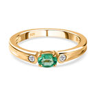 Kolumbianischer Smaragd und Zirkon-Ring - 0,39 ct. image number 0