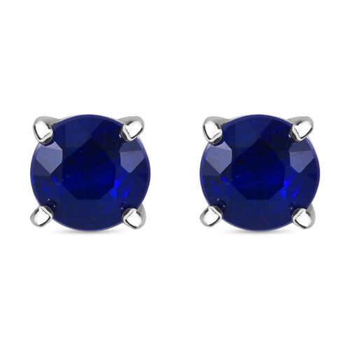 Blauer Spinell Ohrringe 925 Silber ca. 1,19 ct. image number 0