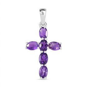 Afrikanischer Amethyst Kreuz-Anhänger - 2,70 ct.