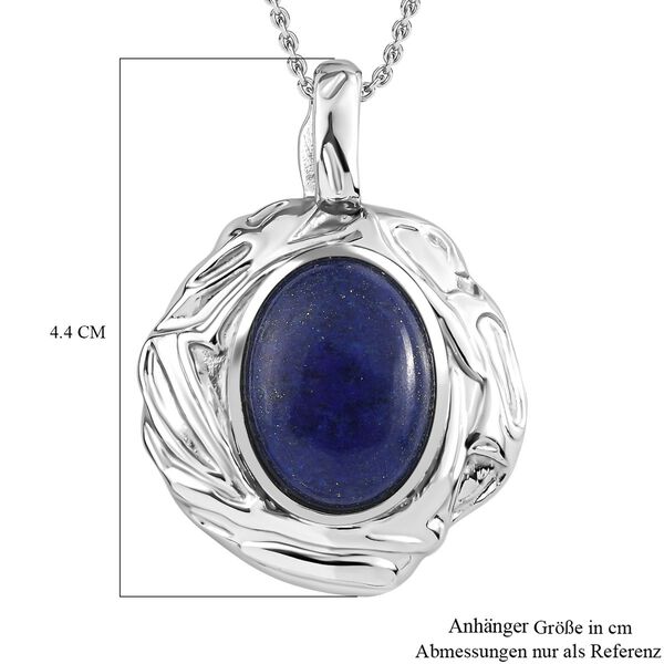 Strukturierter Lapislazuli-Anhänger mit 50cm Kette - 15 ct. image number 7