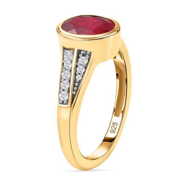 Afrikanischer Rubin und Zirkon-Ring - 2,91 ct. image number 5