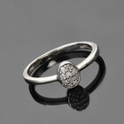 Diamant Cluster Ring 925 Silber Platin-Überzug image number 1
