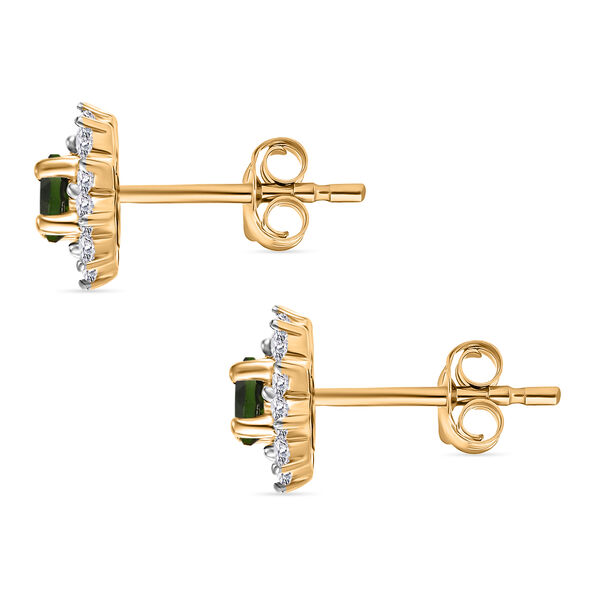 Nat&uuml;rliche Chromdiopsid und Zirkon-Ohrstecker - 1,15 ct. image number 9