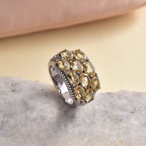 Citrin Ring Edelstahl (Gr&ouml;&szlig;e 17.00) ca. 4,28 ct image number 2