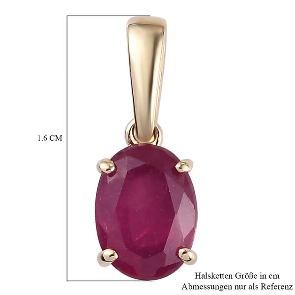 AA Rubin-Anh&auml;nger, Fissure gef&uuml;llt, 375 Gelbgold ca. 1.81 ct image number 5