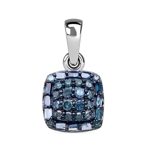 Blauer Diamant Anhänger, 925 Silber platiniert, ca. 0.25 ct image number 0