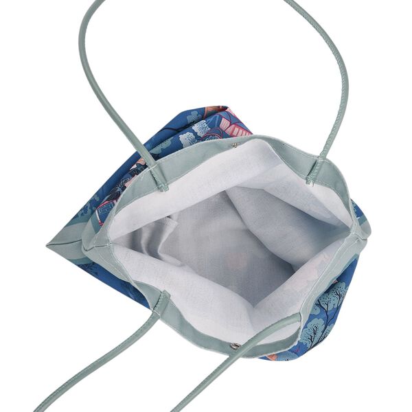 2er-Set Einkaufstaschen mit k&uuml;nstlerischem Muster, 34x40 cm, Hellgr&uuml;n image number 6