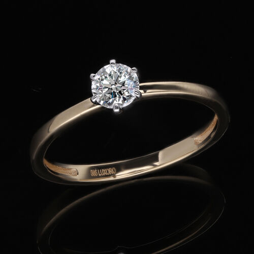 LUXORO IGI zertifizierter VS-GH Labor Diamant Ring in 585 Gelbgold - 0,50 ct. image number 4