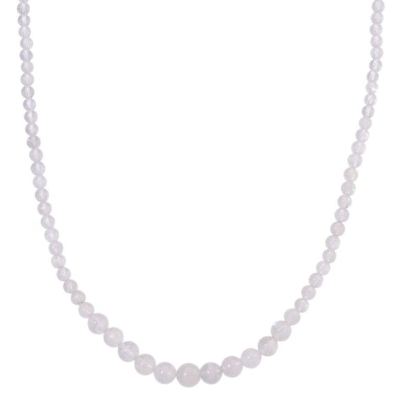 D'Joy AAA Regenbogen Mondstein Halskette ca. 50 cm 925 Silber rhodiniert ca. 140,00 ct.