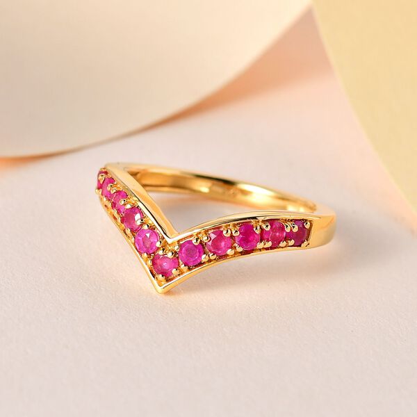 AA Afrikanischer Rubin (Fissure gef&uuml;llt) Ring - 0,66 ct. image number 2