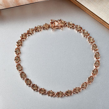 D'Joy nat&uuml;rliches Champagner Diamant 19cm Armband - 0,20 ct.