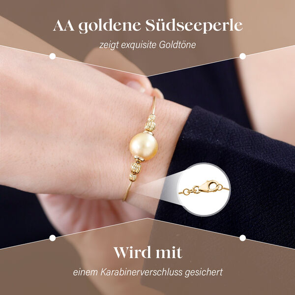 AA goldenes Südseeperlen-Armband, 20 cm image number 3