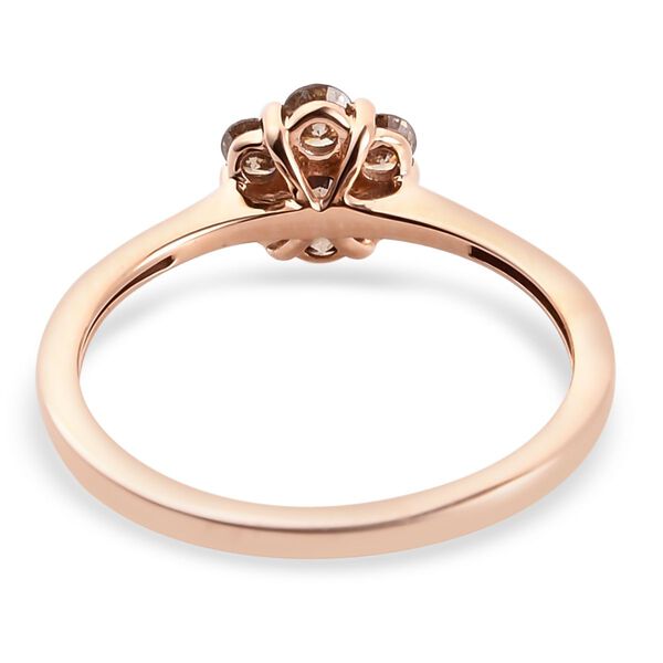 Nat&uuml;rlicher Champagner Diamant zertifiziert Ring 375 Ros&eacute;gold image number 5