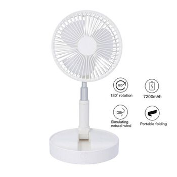 3 in 1 faltbarer Ventilator, 4 Geschwindigkeiten, 7500 mAh Batterie inkl.