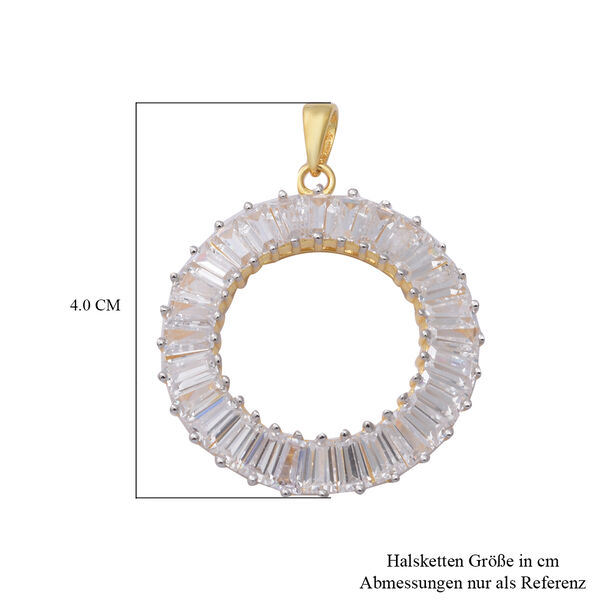 LUSTRO STELLA - Zirkonia Anh&auml;nger 925 Silber vergoldet ca. 7,00 ct image number 4