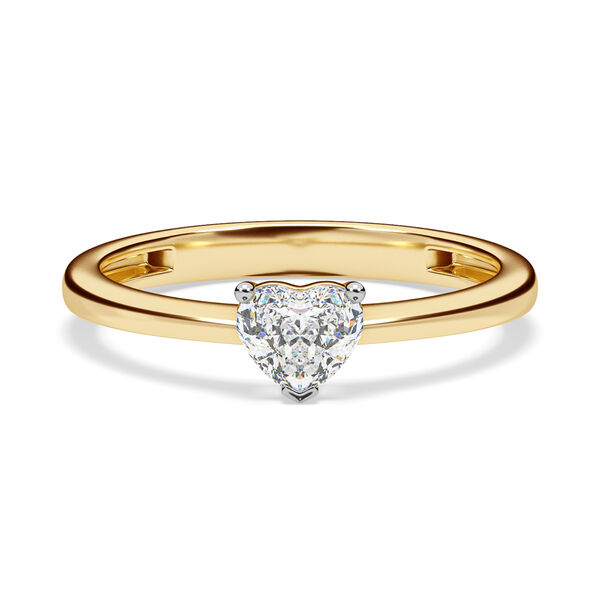 LUXURIANT DIAMOND - Lab Grown Diamant VS-EF SGL zertifiziert Ring, 925 Silber 750 Gelbgold Vermeil (Größe 18.00) ca. 0.50 ct image number 0