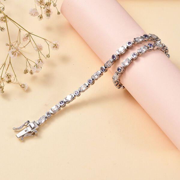 Zirkon und Tansanit Armband, 20 cm - 7,10 ct. image number 2