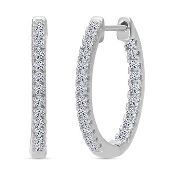 LUXURIANT DIAMOND - Lab Grown Diamant SI-GH Ohrringe 925 Silber platiniert ca. 0,50 ct.