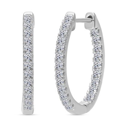 LUXURIANT DIAMOND - Lab Grown Diamant SI-GH Ohrringe 925 Silber platiniert ca. 0,50 ct.