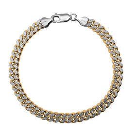 Italienisches 925 Silber Gelbgold Armband, ca. 19 cm ca. 16,42g