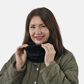 2 in 1 innovativer Infinity Schal und M&uuml;tze, Schwarz