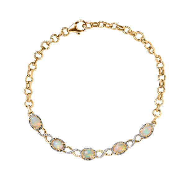 AA natürliches, äthiopisches Welo Opal-Armband, 18 cm - 1,68 ct. image number 0