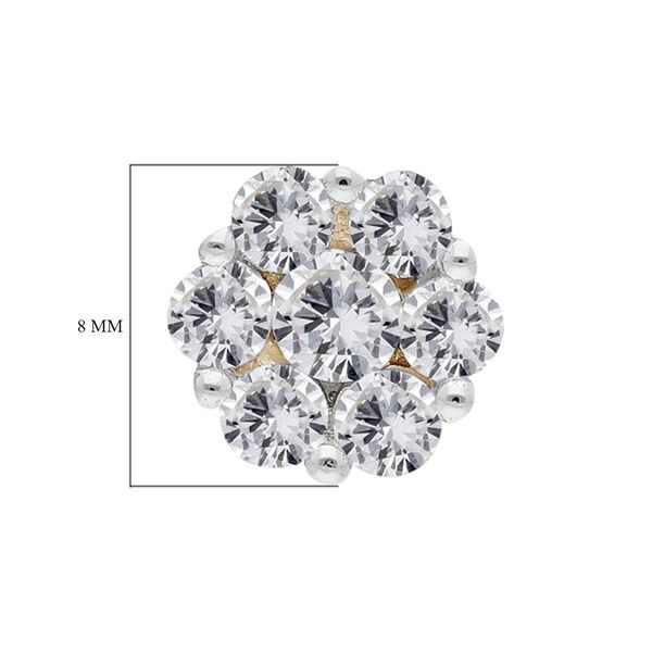 Florale Druckfassung-Diamant-Ohrstecker I1-I2 SGL zertifiziert in 585 Gelbgold, 1,00 ct. image number 5