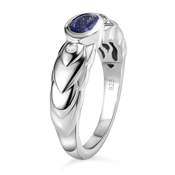 Tansanit und Zirkon Ring - 0,51 ct. image number 5
