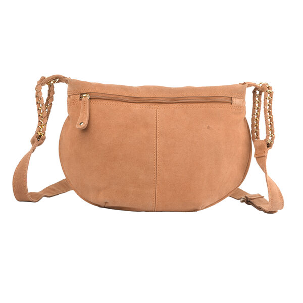 Crossbody Tasche aus 100% echtem Leder, Größe 33x3,8x25,4 cm, Hellbraun image number 4