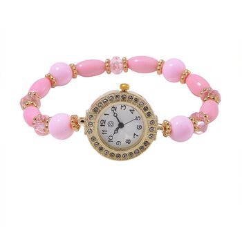 4er Set STRADA - Uhr mit Rosa Kristall Armb&auml;nder