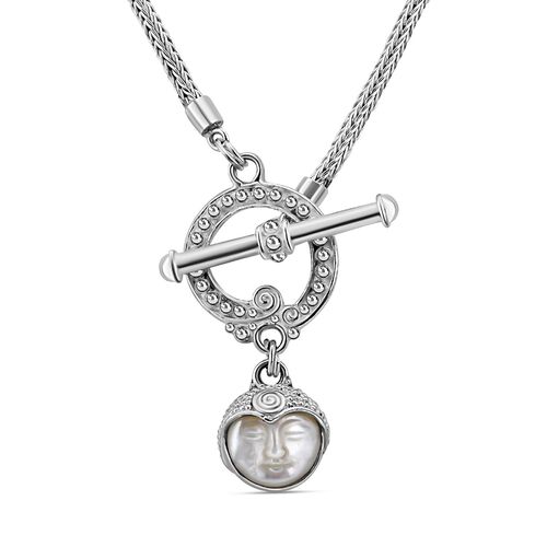 Sajen Silver- Perlmutt-Halskette, 50 cm, 3,23 ct. image number 0