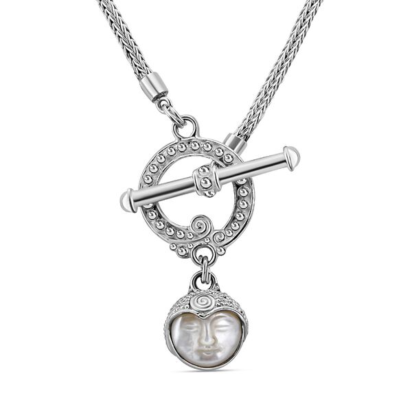 Sajen Silver- Perlmutt-Halskette, 50 cm, 3,23 ct.