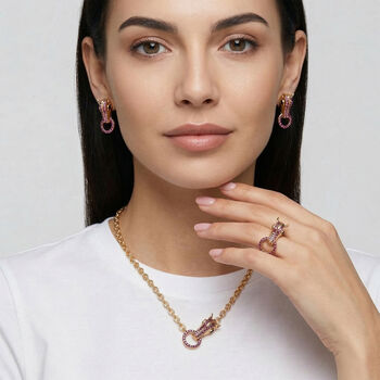 GP Trionfo Kollektion- Schwarzes Spinell, Rhodolith Granat und blaues Saphir Schmuckset