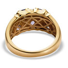 AA Tansanit Ring 925 Silber vergoldet  ca. 0,66 ct image number 5
