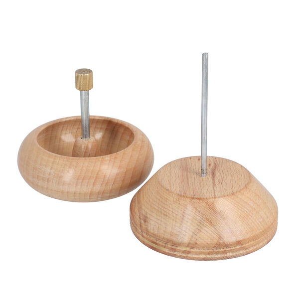 Perlen Spinner aus Kiefernholz mit Stahlnadel, bunten Perlen und Faden image number 3