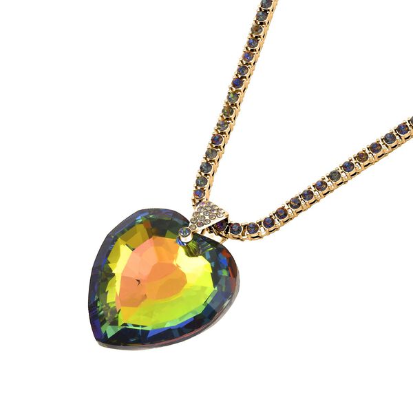 Mysticher Regenbogen Kristall Anhänger mit Kette, Goldfarben image number 3