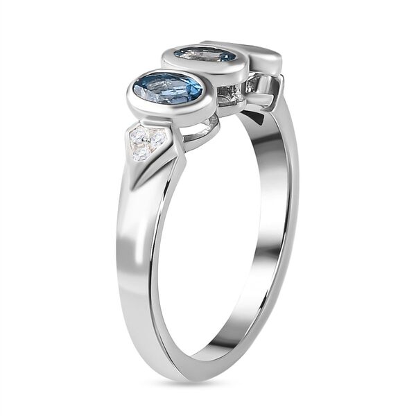 Santamaria Aquamarin und  Zirkon Ring, ca. 0,72 ct image number 4