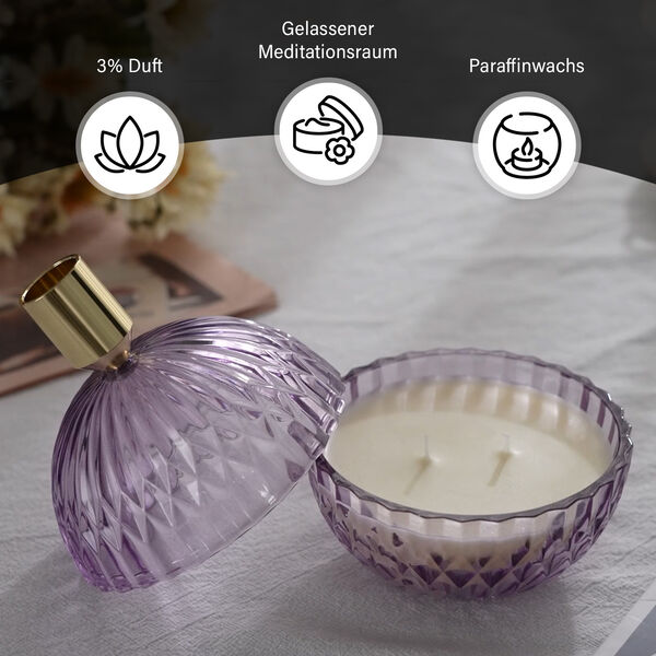 The 5th Season: Premium-Kollektion: Duftkerze im Glas, 20h Brenndauer, Rose image number 3