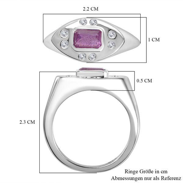 AA Ilakaka rosa Saphir und Zirkon Ring - 0,96 ct. image number 7