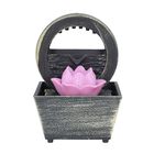 Mini Wasserbrunnen Lotusblüte, 2xAA Batterie (nicht inkl.), 11,5x11,5x17 cm