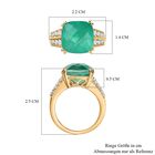 Smaragd Triplett Quarz und Zirkon Ring- 7,83 ct. image number 6