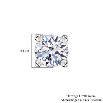 LUXURIANT SGL zertifizierte VS-GH Labor Diamant Ohrringe, 925 Silber rhodiniert - 0,50 ct.