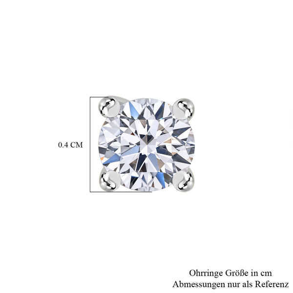 LUXURIANT SGL zertifizierte VS-GH Labor Diamant Ohrringe, 925 Silber rhodiniert - 0,50 ct. image number 5